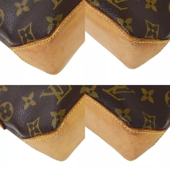 Auth LOUIS VUITTON Logo Trotteur Shoulder Bag Monogram Leather Brown - Picture 12 of 16